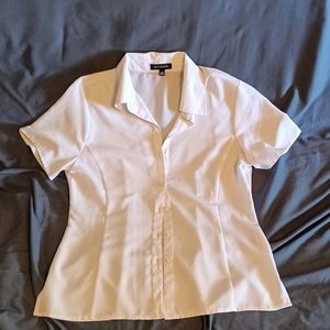Short Sleeve White Button Down